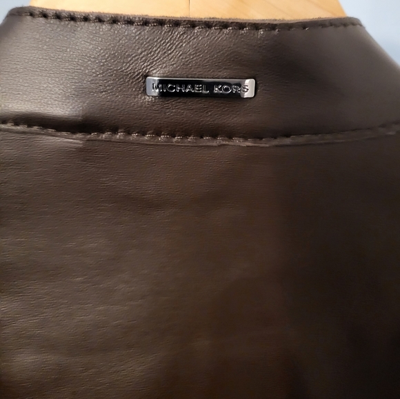 Michael Kors Leather Jacket large - Picture 3 of 3